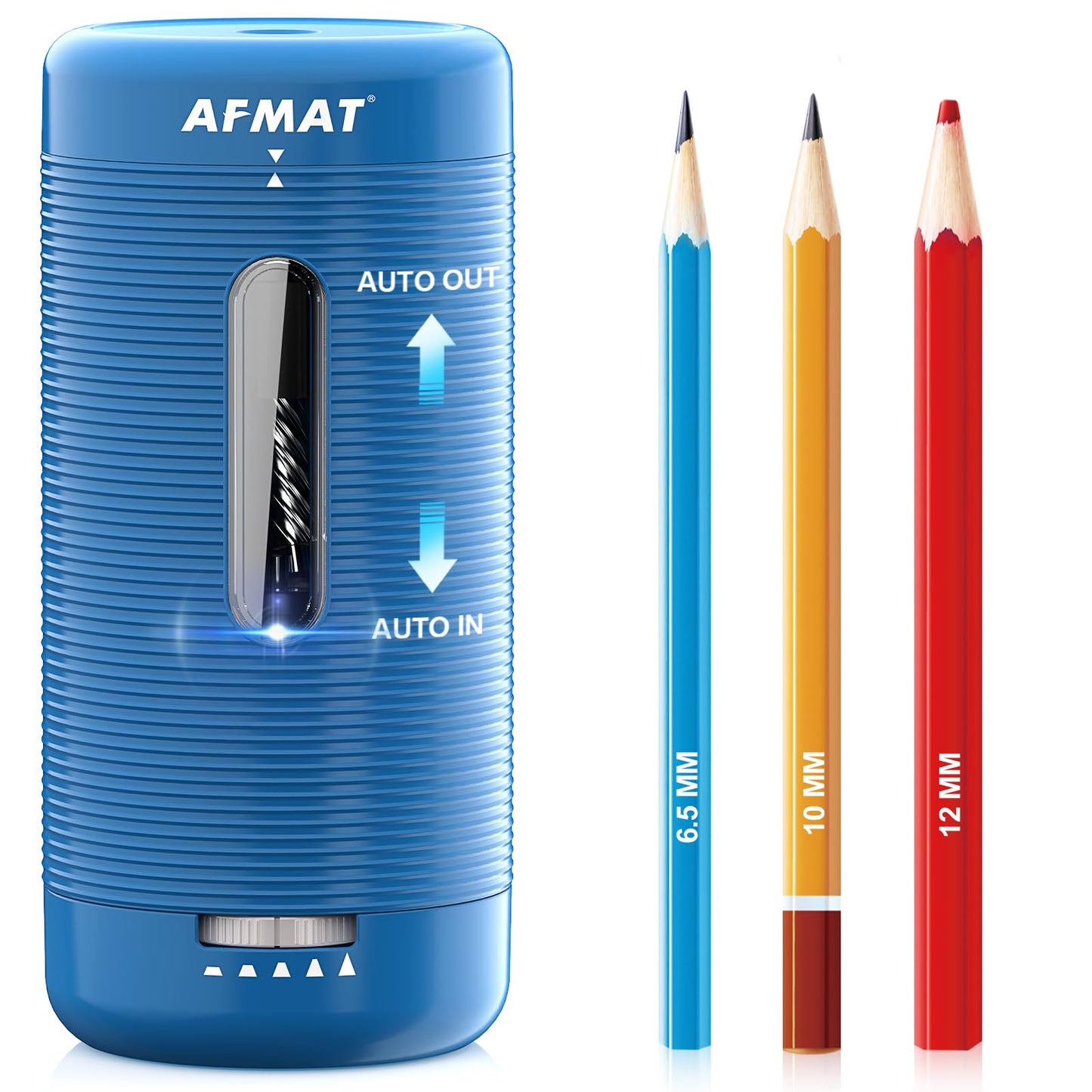 ✅Newest Model With Best Features✅Newly Upgraded Fully Automatic Rechargeable Electric Pencil Sharpener for 6-12mm No.2/Jumbo Pencils, 3X Longer Cutter Life, PSC2BS