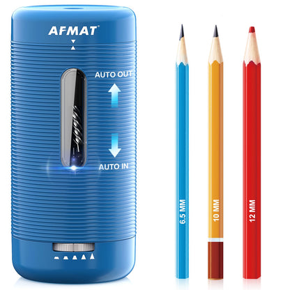 ✅Newest Model With Best Features✅Newly Upgraded Fully Automatic Rechargeable Electric Pencil Sharpener for 6-12mm No.2/Jumbo Pencils, 3X Longer Cutter Life, PSC2BS