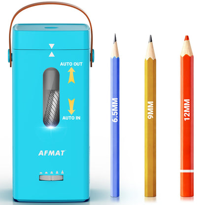 ✅Newest Model With Best Features✅Newly Upgraded Fully Automatic Rechargeable Electric Pencil Sharpener for 6-12mm No.2/Jumbo Pencils, 3X Longer Cutter Life,PSC6CY