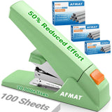 AFMAT ES18 Heavy Duty Stapler, 100-Sheet Effortless Desktop Stapler, ES18GE