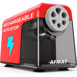 🏫Classroom Must-Haves Every Teacher Needs🏫AFMAT PSD1 Super Durable Rechargeable 6-Hole Heavy Duty Electric Pencil Sharpener for 6-11mm Pencils, Upgraded Durable Blades 10,000+ Sharpenings,PSD1RD