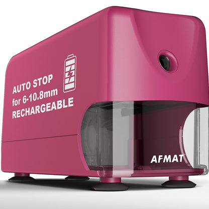 Disponibile in Italia：AFMAT PSD3 AFMAT Temperamatite elettrico ad alte prestazioni, auto-stop ricaricabile con contenitore per penne da 6 a 11 mm, punta rapida in 2 secondi, 10.000 punte