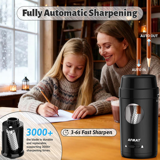 Fully Automatic Rechargeable Pencil Sharpener for φ7-8mm No.2/Colored Pencils,PSX8BK