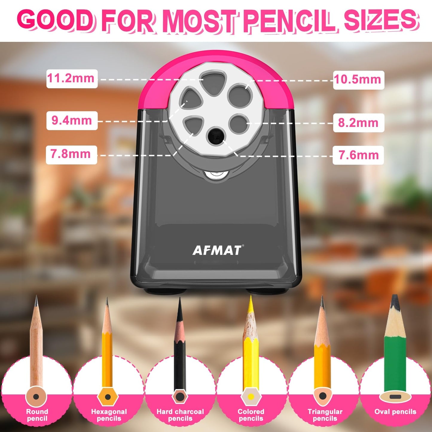 🔵Used-good🔵6 Holes Electric Pencil Sharpener,PSX2PK