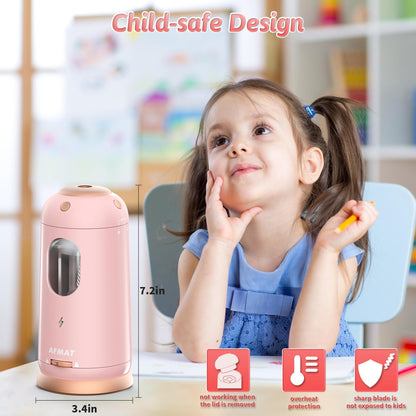 Fully Automatic Rechargeable Electric Pencil Sharpener for 7-11.5mm Colored/Jumbo Pencils,PSC8PK