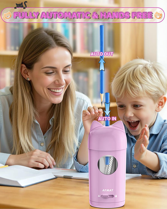 Fully Automatic Rechargeable Electric Pencil Sharpener for φ7-8mm No.2/Colored Pencils,PSX9PR