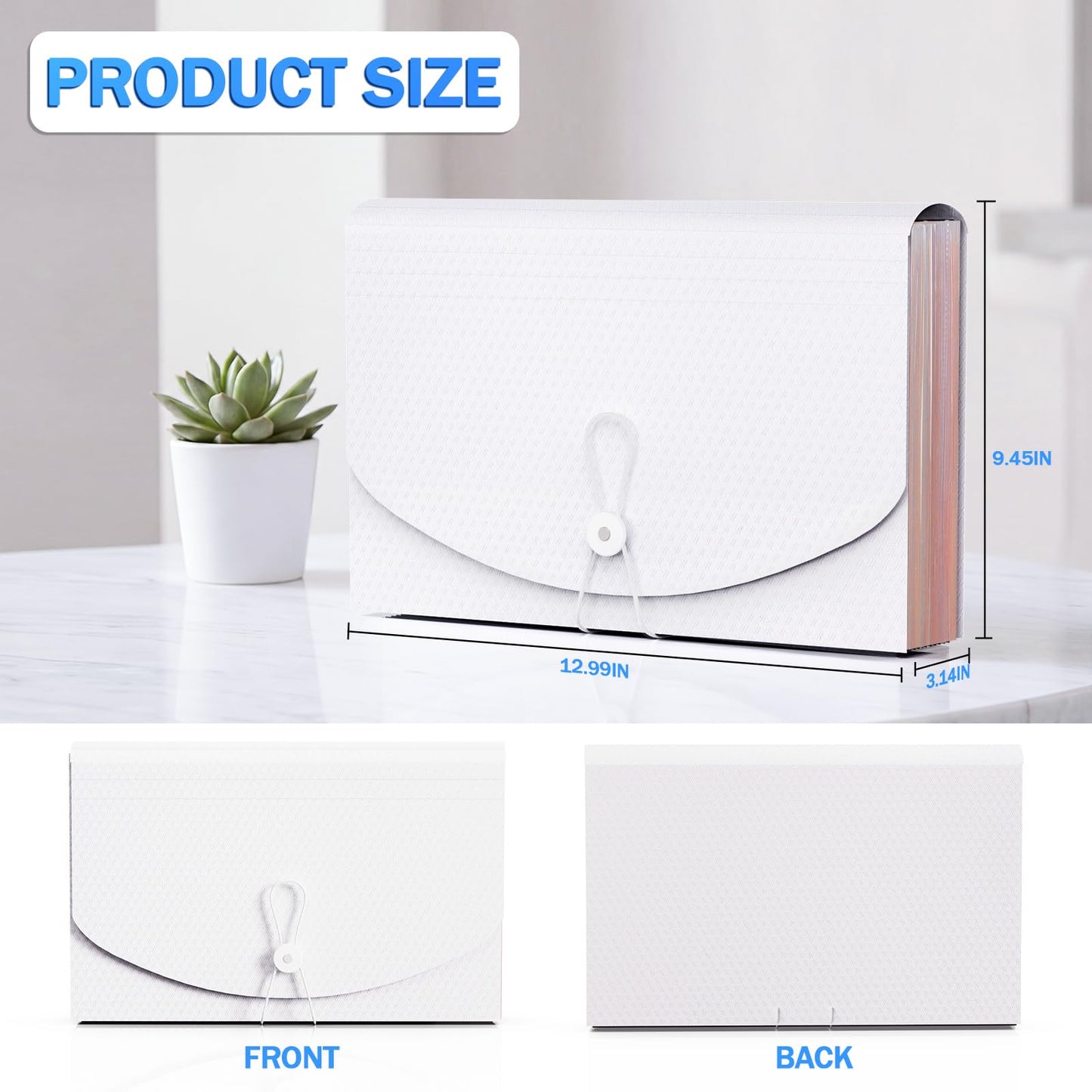 AFMAT Accordian File Organizer, 60 Pockets Expanding File Folder, Portable Letter/A4 Size Expandable File Folder for Receipt/Bill/Tax/Coupon/Document