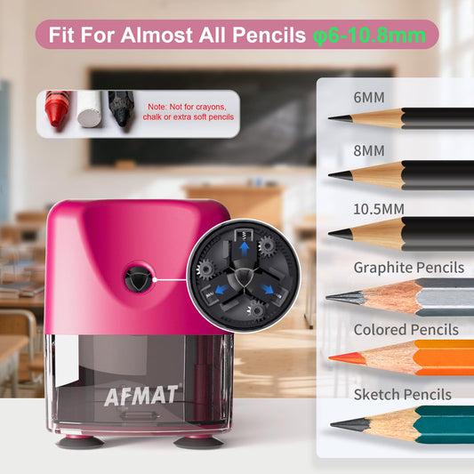 ✏️Best Back-to-School Deals✏️Electric Pencil Sharpener for Classroom, Cordless & Rechargeable & Heavy Duty, for 6-11mm Pencils, 10,000 Sharpenings,PSD3PK