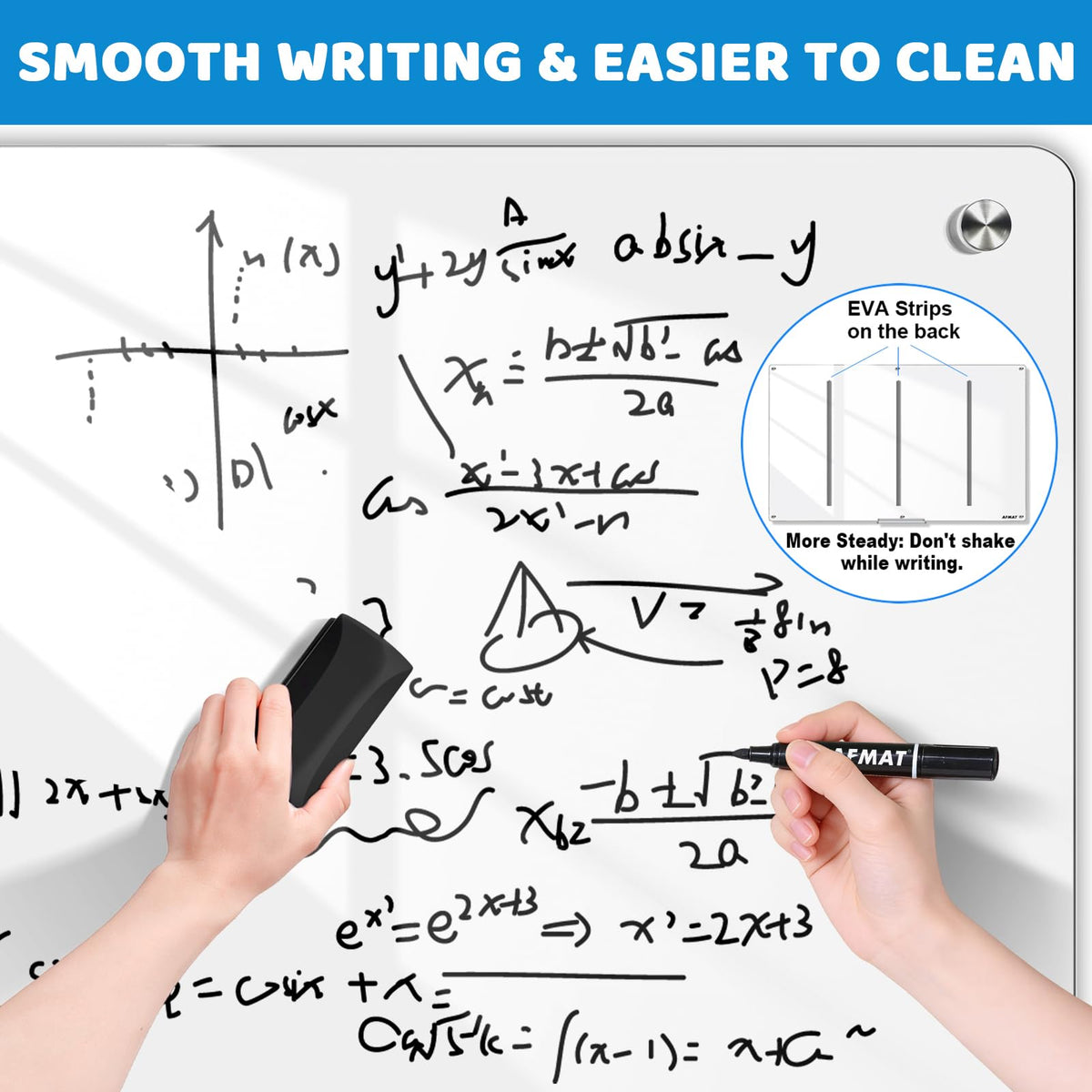 Magnetic Glass Dry Erase Board, 72