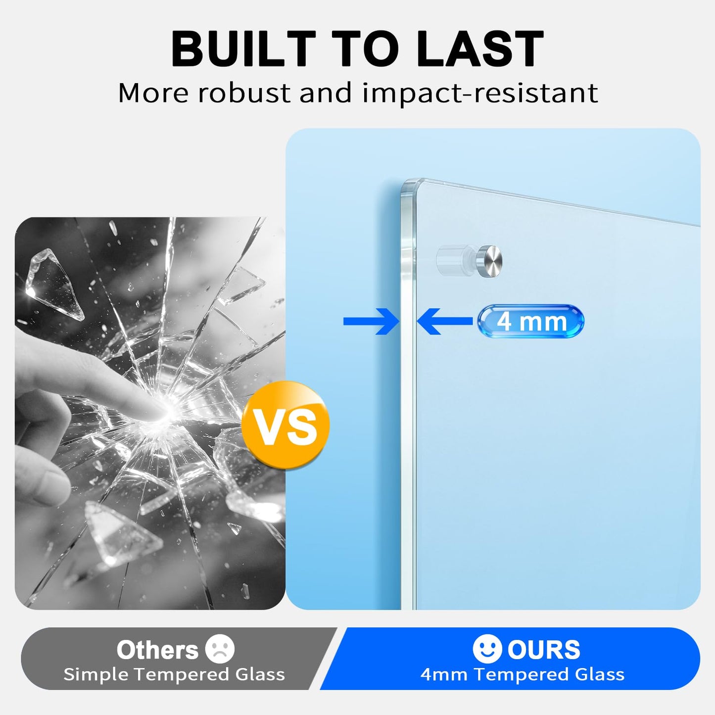 AFMAT Magnetic Glass Whiteboard, 48" x 36" Glass Dry Erase Board, 4mm Tempered Glass w/Strong Magnetic Surface, Large White Board for Wall, Frameless Wall Mounted Black Board for Office Home School,GB04BK1