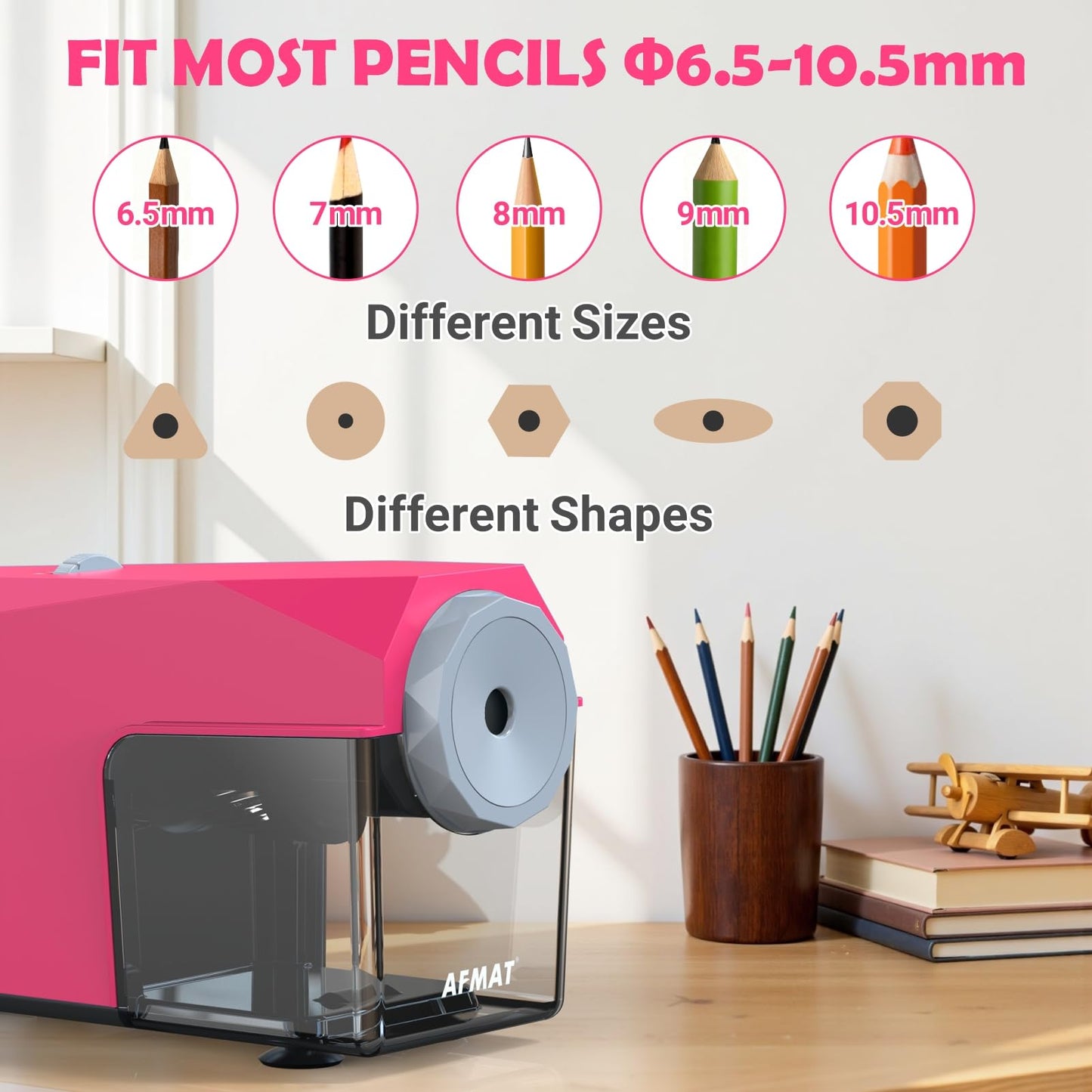 Newly Upgraded Fully Automatic Electric Pencil Sharpener,3X Longer Cutter Life,PSC4GN