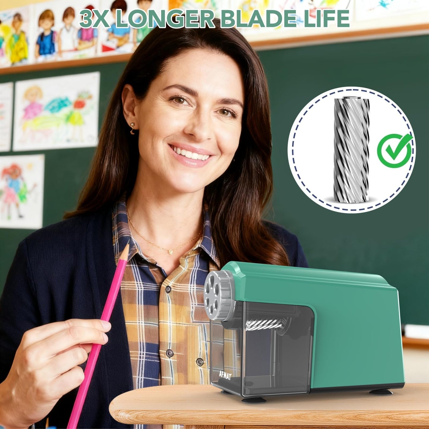 Rechargeable Classroom Electric Pencil Sharpener,PSD4RD