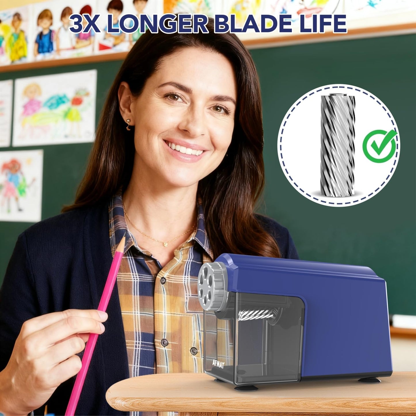 Rechargeable Classroom Electric Pencil Sharpener,PSD4RD