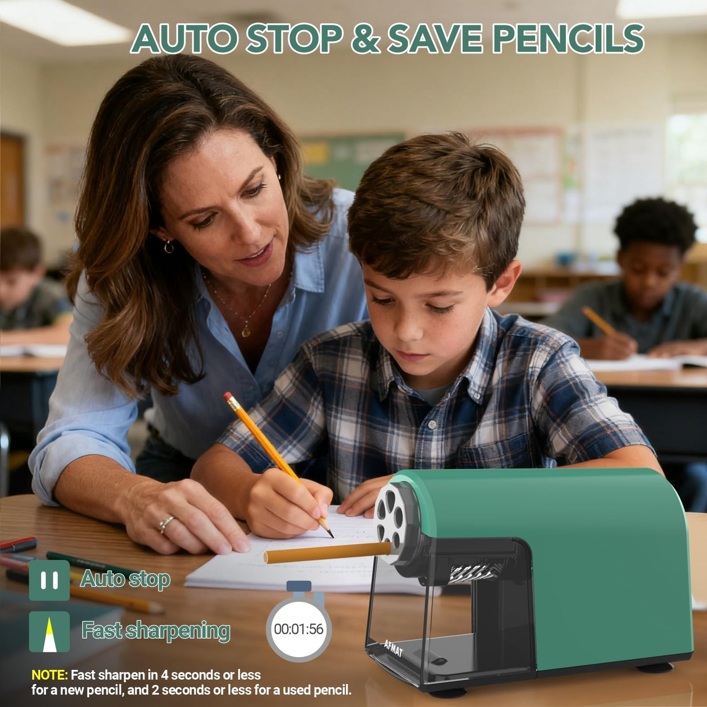 Rechargeable Classroom Electric Pencil Sharpener,PSD2GN