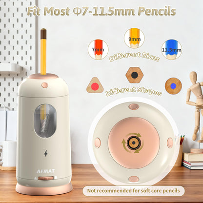 Fully Automatic Rechargeable Electric Pencil Sharpener for 7-11.5mm Colored/Jumbo Pencils,PSC8GD