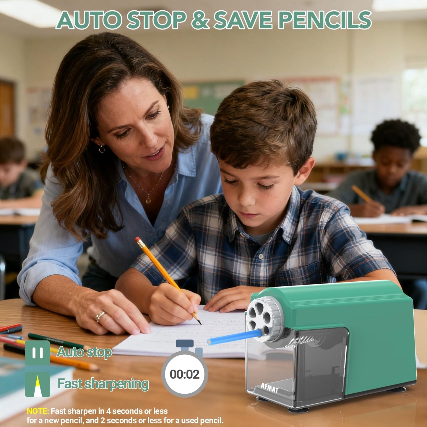 Rechargeable Classroom Electric Pencil Sharpener,PSD4RD