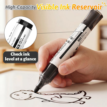 AFMAT 12 Bullet Tip Whiteboard Markers,Black DB10Y7