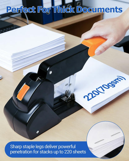 AFMAT Heavy Duty Staples 23/8-23/23, 7000 Pcs, High Carbon Steel Staple for Stapling Up to 220 Sheets(70gsm), Anti-Rust, Jam-Free, Staple Refills for Heavy Duty Stapler, Each Size 1000 Pcs (1 Box)