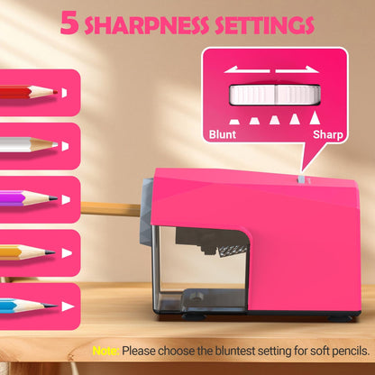 Newly Upgraded Fully Automatic Electric Pencil Sharpener,3X Longer Cutter Life,PSC4GN