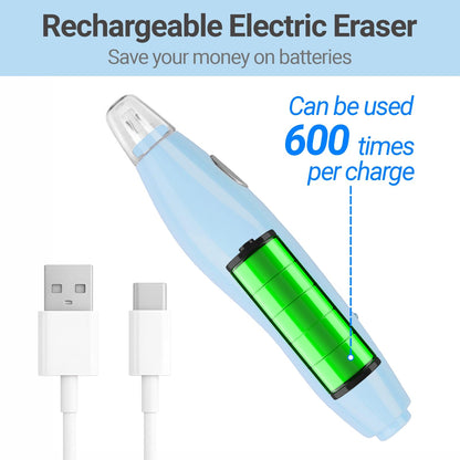 Rechargeable Electric Eraser for Artists, with 140 Eraser Refills, EE04