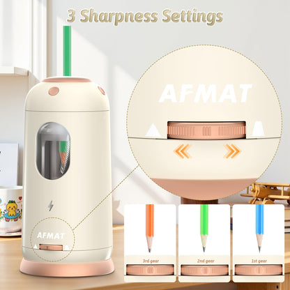 Fully Automatic Rechargeable Electric Pencil Sharpener for 7-11.5mm Colored/Jumbo Pencils,PSC8GD