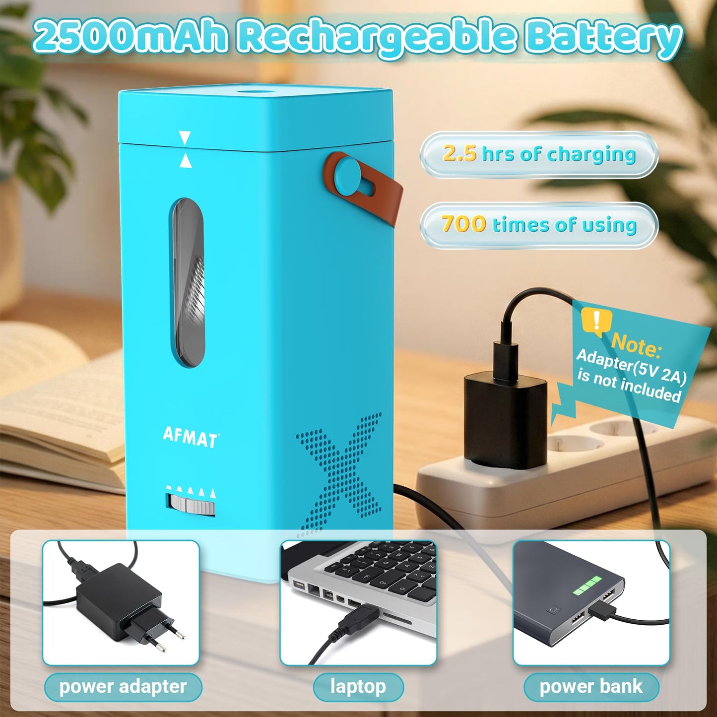 ✅Newest Model With Best Features✅Newly Upgraded Fully Automatic Rechargeable Electric Pencil Sharpener for 6-12mm No.2/Jumbo Pencils, 3X Longer Cutter Life,PSC6CY