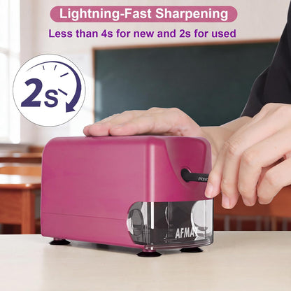 🏫Classroom Must-Haves Every Teacher Needs🏫Electric Pencil Sharpener for Classroom, Cordless & Rechargeable & Heavy Duty, for 6-11mm Pencils, 10,000 Sharpenings,PSD3RW