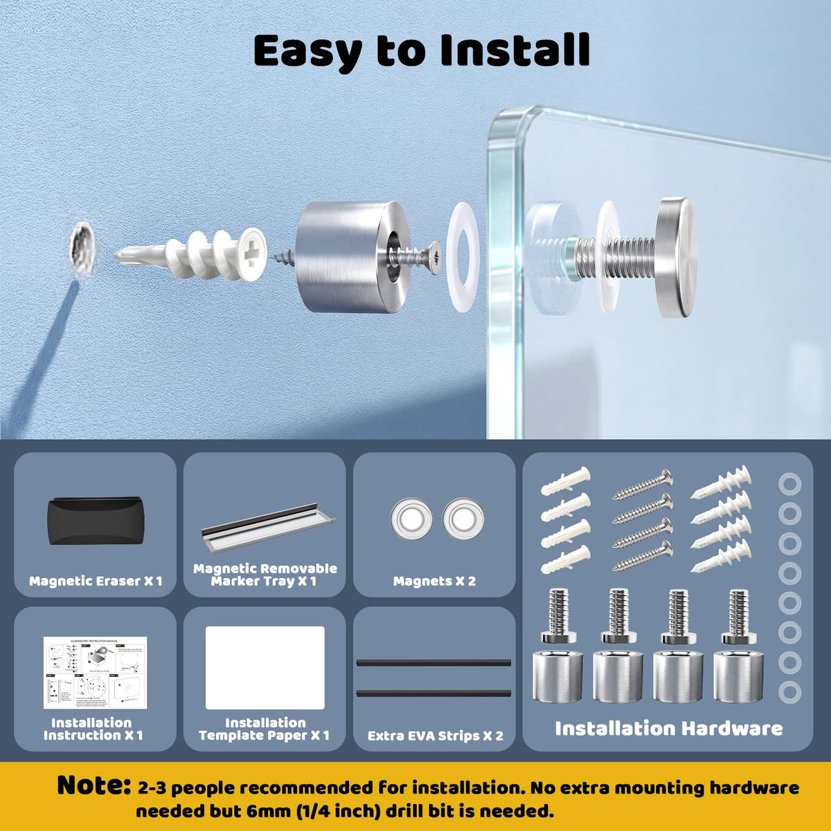 Magnetic Dry Erase Board, 40