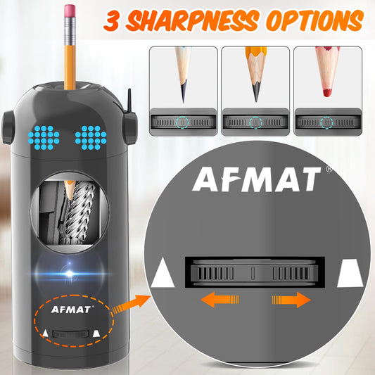 AFMAT PSX5ET Robot Fully Automatic Electric Pencil Sharpener for Colored Pencils 7-11.5mm,PSX5GYET