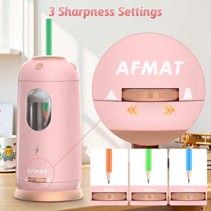 Fully Automatic Rechargeable Electric Pencil Sharpener for 7-11.5mm Colored/Jumbo Pencils,PSC8PK