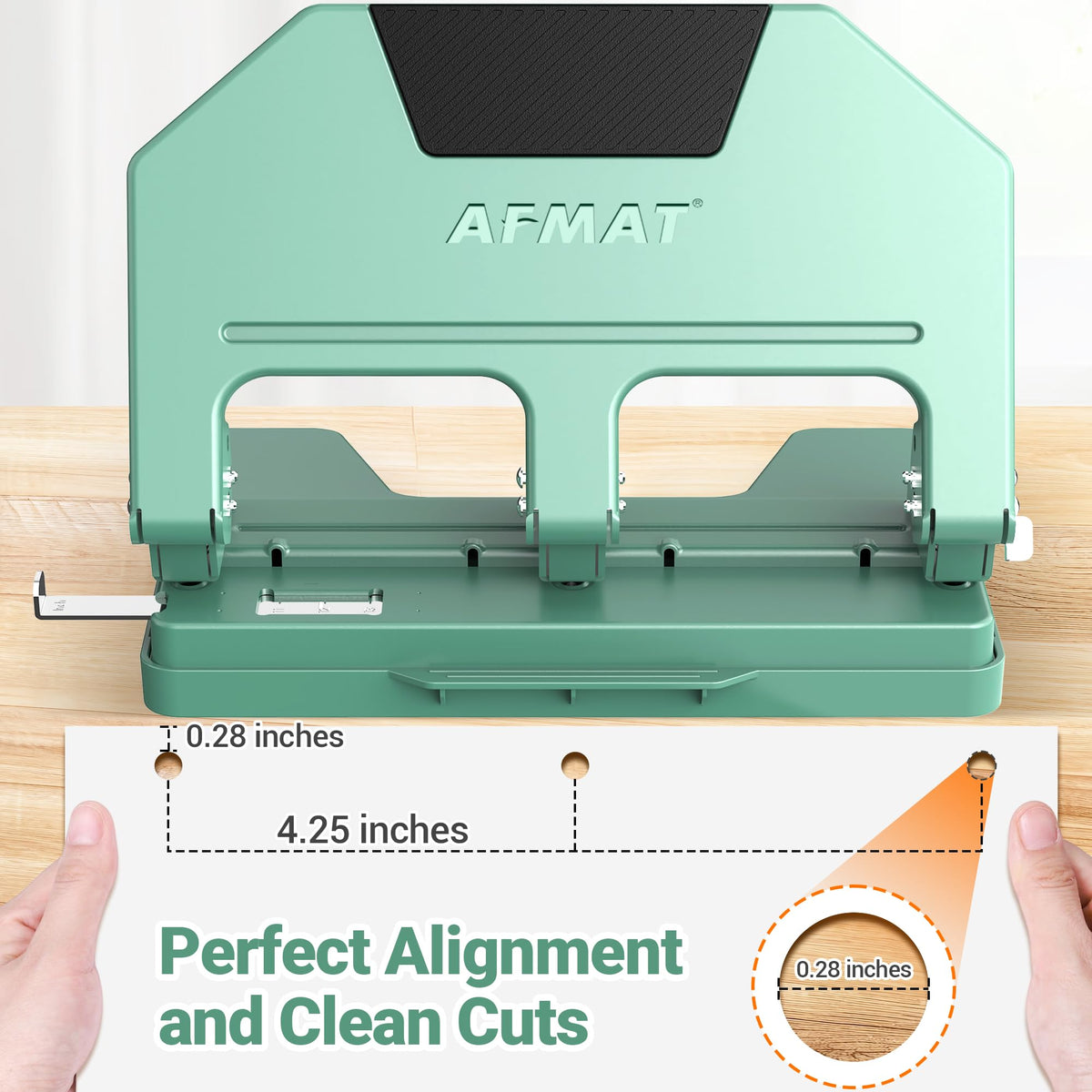 AFMAT 3 Hole Punch Heavy Duty, 9/32