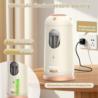 Fully Automatic Rechargeable Electric Pencil Sharpener for 7-11.5mm Colored/Jumbo Pencils,PSC8GD