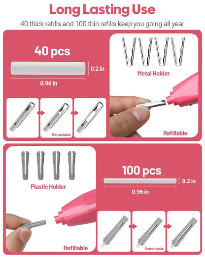 AFMAT Electric Eraser, with 140 Eraser Refills, Rechargeable Pencil Erasers for Artists, Electric Erasers for Drafting, Drawing, Painting, Sketching, Architectural Plans, Detailer Tool EE25RD