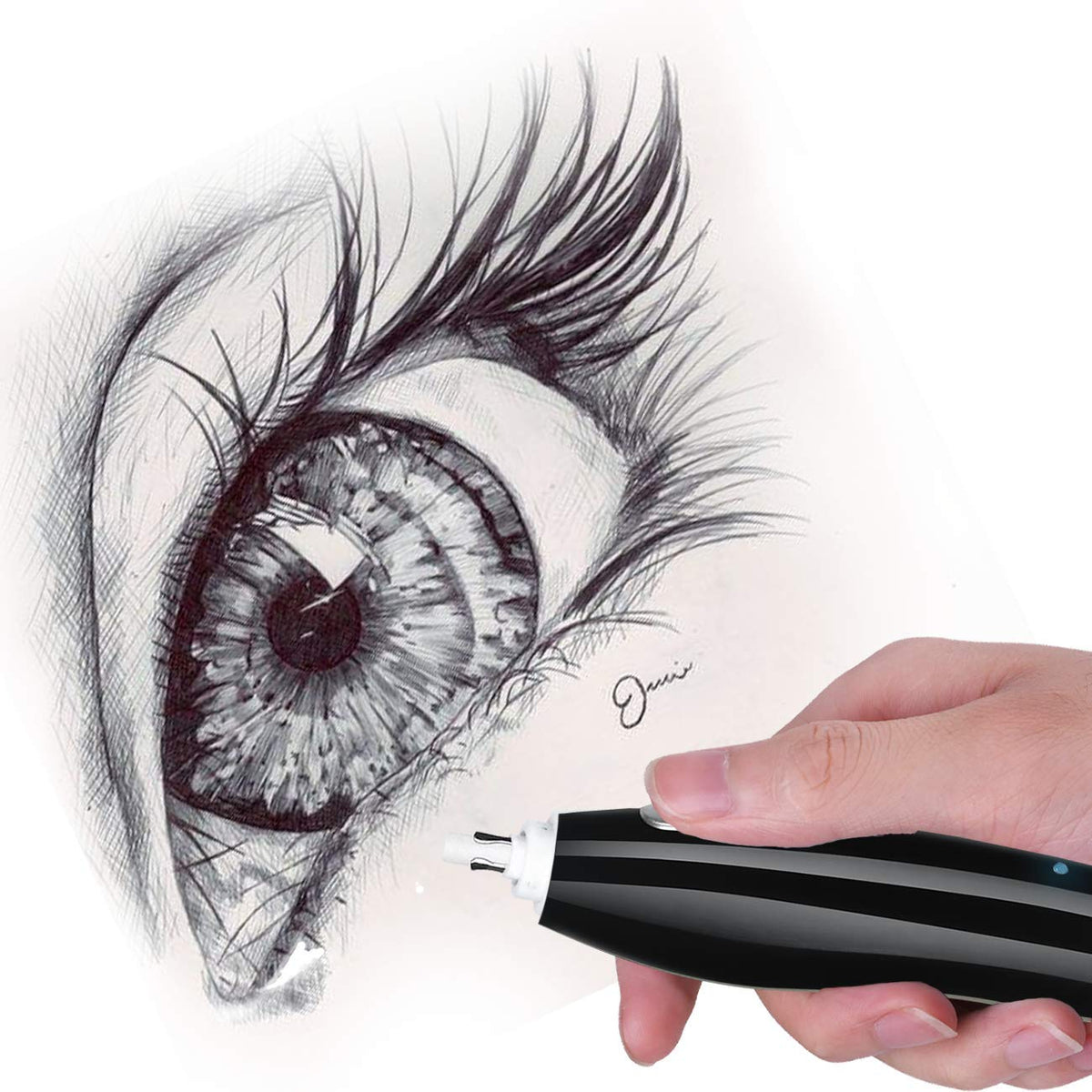 Rechargeable Electric Eraser for Artists, with 140 Eraser Refills, EE15