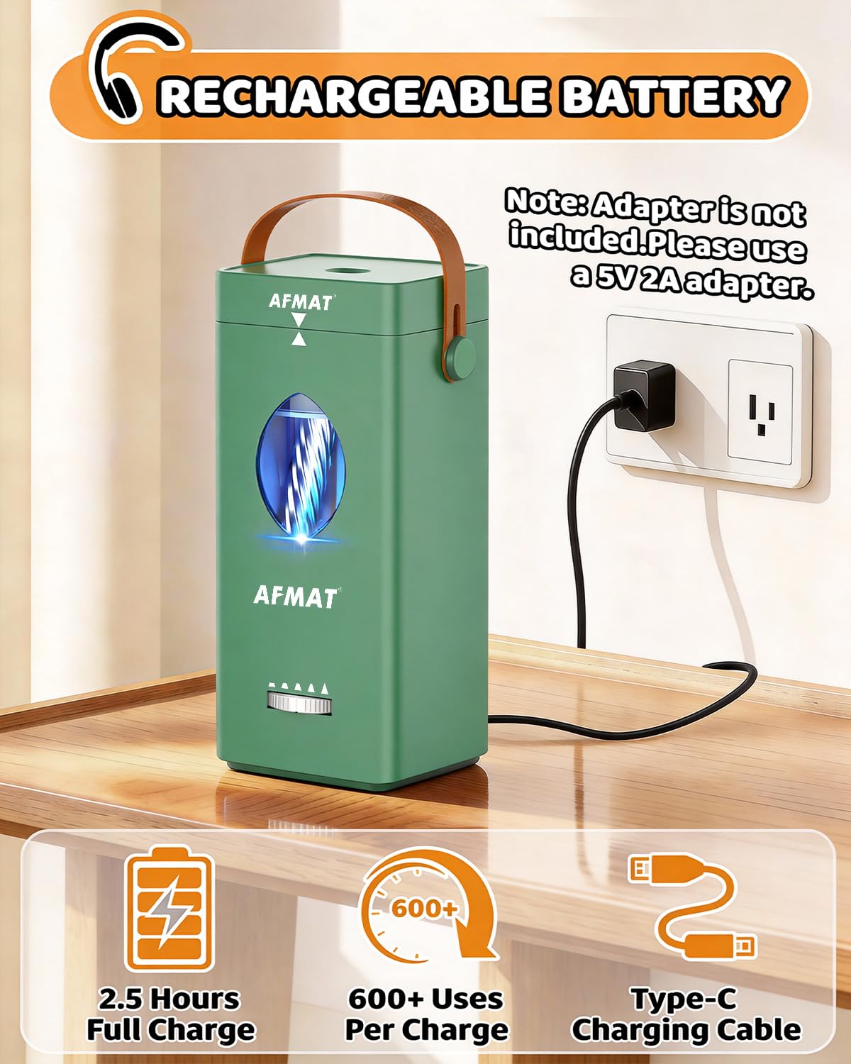 ✅Newest Model With Best Features✅Newly Upgraded Fully Automatic Rechargeable Electric Pencil Sharpener for 6-12mm No.2/Jumbo Pencils, 3X Longer Cutter Life, PSC7GN