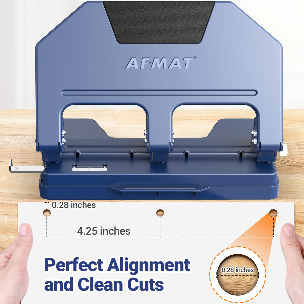 AFMAT 3 Hole Punch Heavy Duty, 9/32