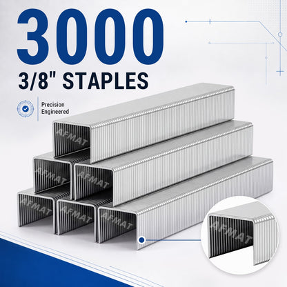 AFMAT Heavy Duty Staples 23/10, High Carbon Steel, Rust-Proof & Jam-Free, 3/8" Staples for Heavy Duty Stapler, 3000 Pcs, Ideal for Office Supplies, School Supplies, and Home Use