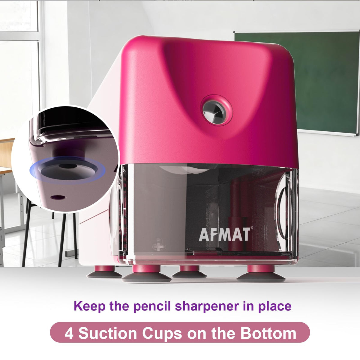 🏫Classroom Must-Haves Every Teacher Needs🏫Electric Pencil Sharpener for Classroom, Cordless & Rechargeable & Heavy Duty, for 6-11mm Pencils, 10,000 Sharpenings,Battery Powered with Adapter,PSD3PKB
