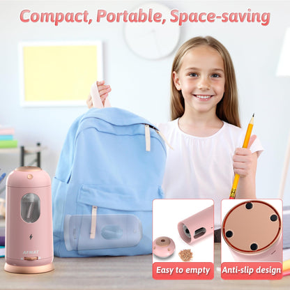 Fully Automatic Rechargeable Electric Pencil Sharpener for 7-11.5mm Colored/Jumbo Pencils,PSC8PK