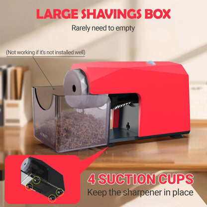 Newly Upgraded Fully Automatic Electric Pencil Sharpener,3X Longer Cutter Life,PSC4GN