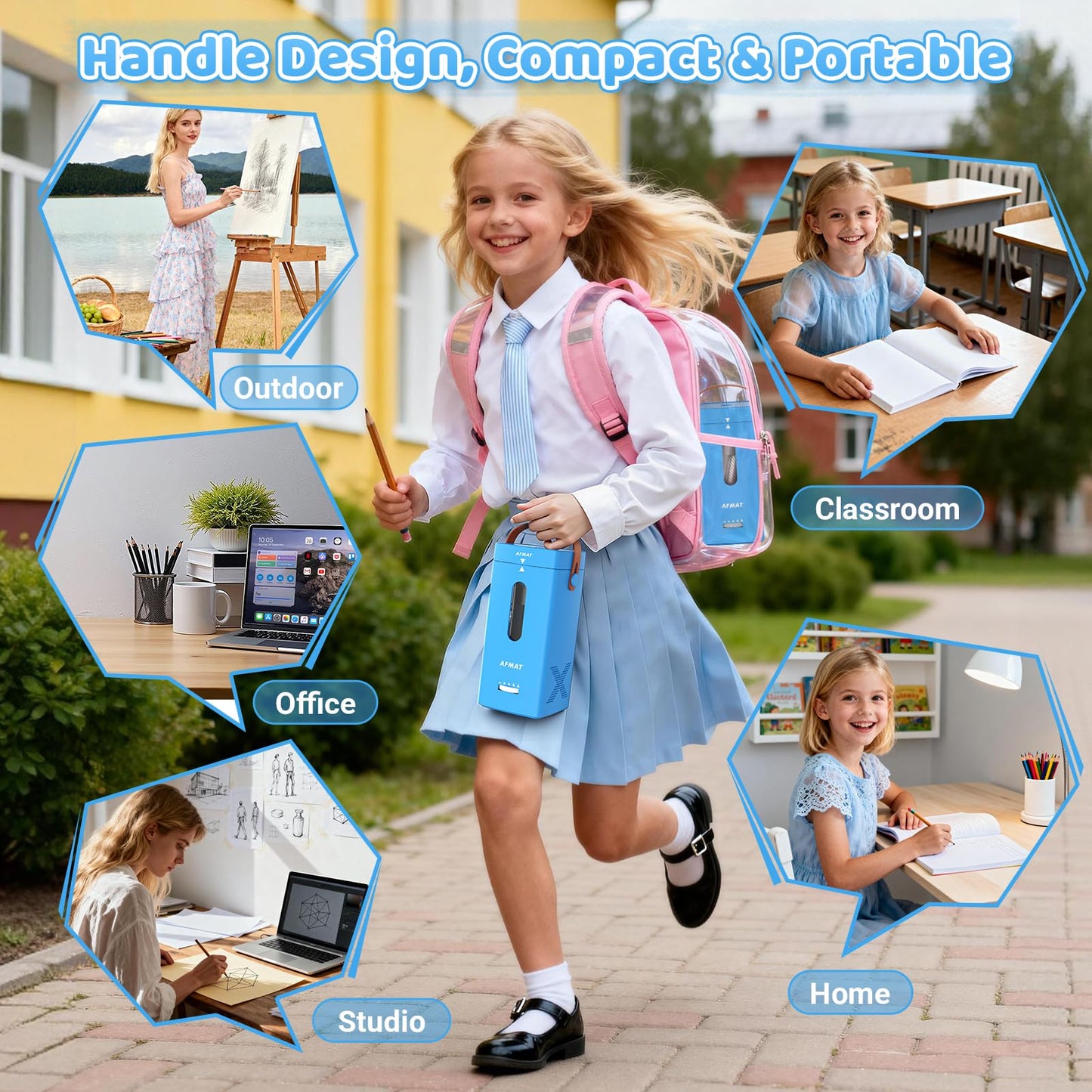 ✅Newest Model With Best Features✅Newly Upgraded Fully Automatic Rechargeable Electric Pencil Sharpener for 6-12mm No.2/Jumbo Pencils, 3X Longer Cutter Life,PSC6BS