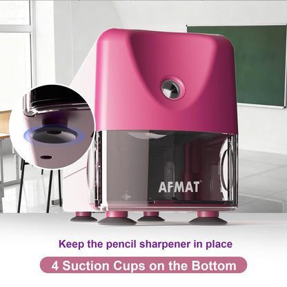 Disponibile in Italia：AFMAT PSD3 AFMAT Temperamatite elettrico ad alte prestazioni, auto-stop ricaricabile con contenitore per penne da 6 a 11 mm, punta rapida in 2 secondi, 10.000 punte