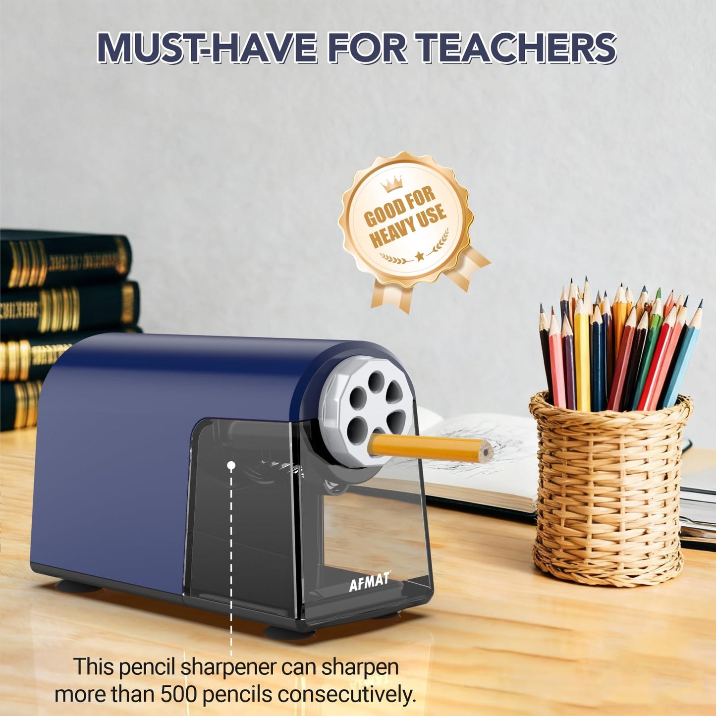 Rechargeable Classroom Electric Pencil Sharpener,PSD2BL