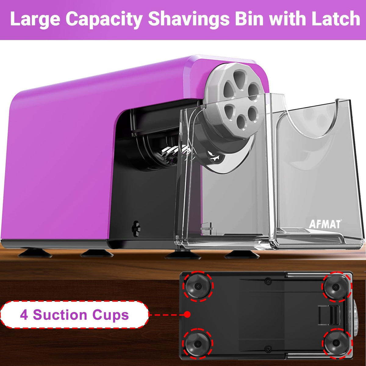 🏫Classroom Must-Haves Every Teacher Needs🏫6-Hole Electric Pencil Sharpener for Classroom, Cordless & Rechargeable & Heavy Duty, for 6-11mm Colored Pencils, 10,000+ Sharpenings,PSD1PR
