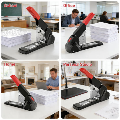 AFMAT Heavy Duty Stapler, 210 Sheet Staplers for Desk with 7000 Staples, Jam-Free, 50000+ Uses, 60% Reduced Effort, Easy Reload, Adjustable Paper Guide, Large Metal Manual Office Staplers, ES15RD