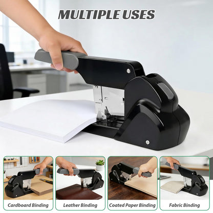AFMAT Heavy Duty Stapler, 210 Sheet Effortless Stapler for Desk, 60% Reduced Effort, Jam Free, 50,000+ Uses, Adjustable Paper Depth, Metal Office Desktop Staplers, Includes 7000Pcs Staples, ES15GY