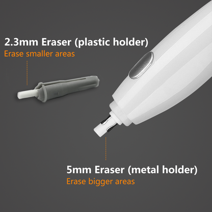AFMAT EE03 Electric Eraser Rechargeable with 140 Eraser Refills,White