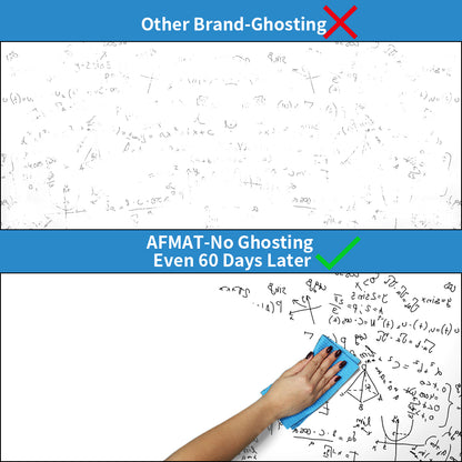 AFMAT Whiteboard Sticker, 11ft Dry Erase Wallpaper, Peel and Stick Whiteboard Contact Paper for Wall, 132'' x 17.3'' White Board Stick on Wall, 6 Markers, 2 Rolls ,Model:PP06