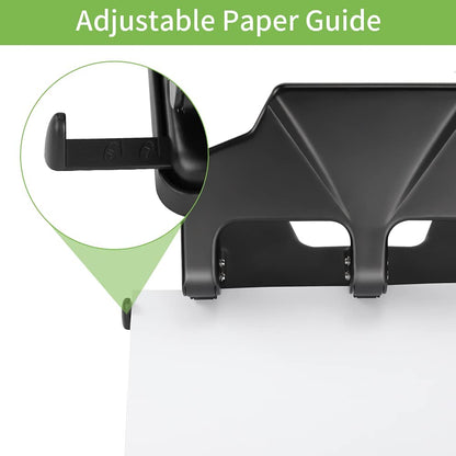 AFMAT HP14 3 Hole Punch Heavy Duty, 40-Sheet Three Hole Punch, 50% Reduced Effort Metal Paper Puncher w/Large Chip Tray,Blue