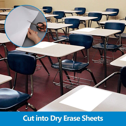 AFMAT WS23 Dry Erase Board Sticker, 48 x 36 inches White Board Wallpaper,3 Markers,Model:(WS23）